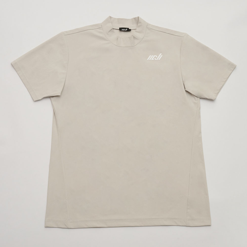 モックネックTシャツ シンプルロゴ<NERA-3ES>